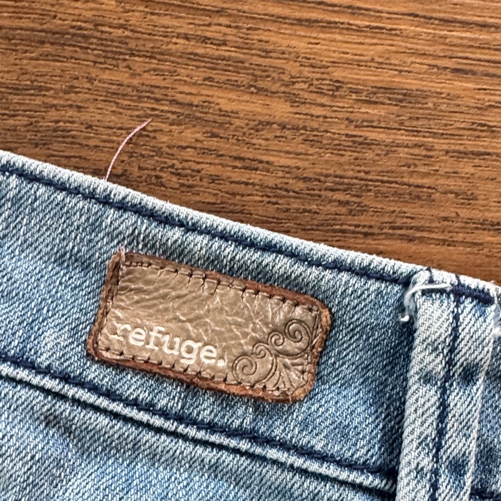 Refuge Denim micro Mini Skirt - Light Blue - Picture 4 of 5